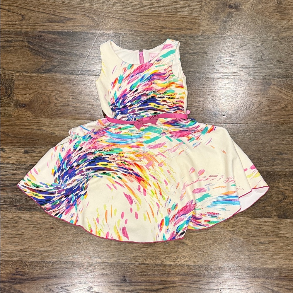 Zoe Ltd Multicolor Swirl Kids Dress